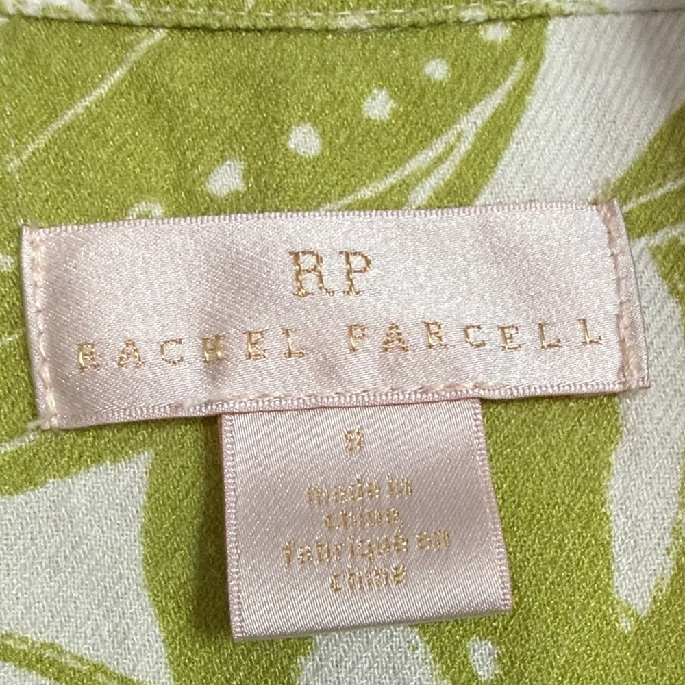 Rachel Parcell Green Leaf Print Mini Dress with waist ties size S - Picture 2 of 13